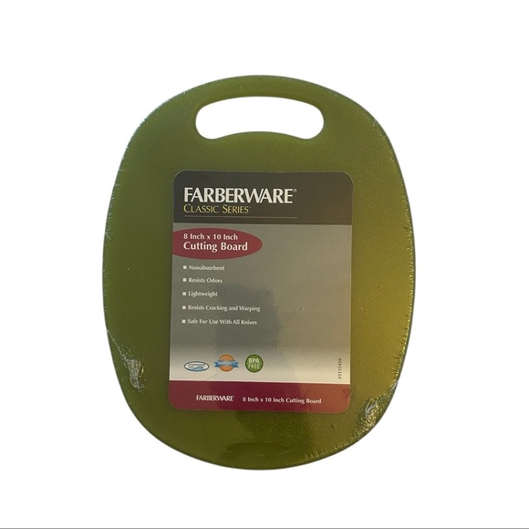 Farberware Classic Series Cutting Board 8-Inch-by-10-Inch Avocado Green New - Picture 1 of 5